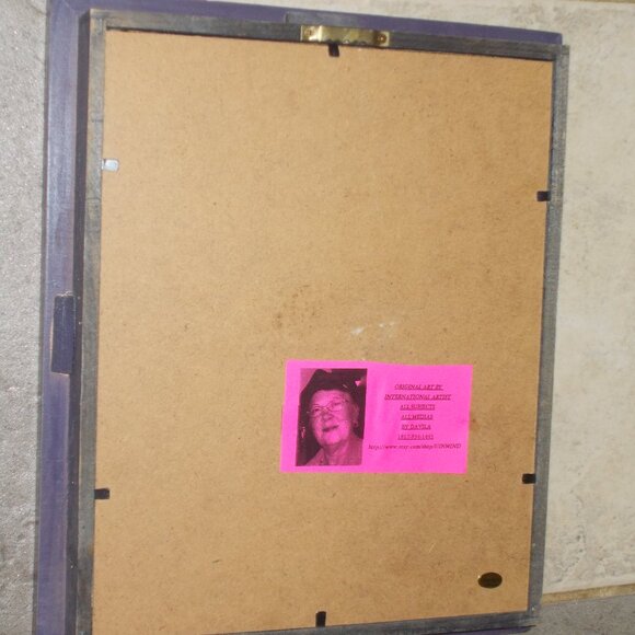 Vintage 3D floral art, framed - Picture 4 of 6